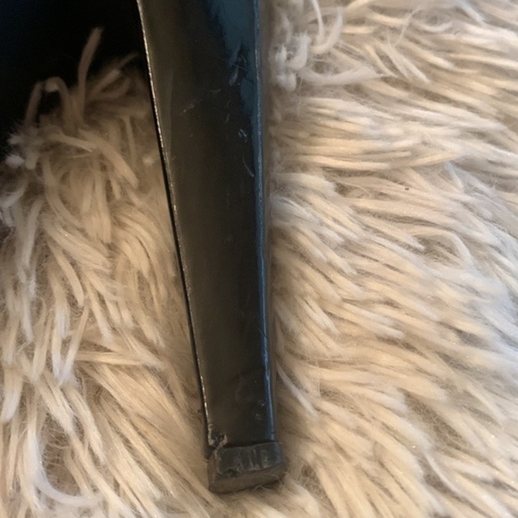 Steve Madden Harlow Leather Metallic Front Zip Studded Platform Stiletto 7.5 - Picture 6 of 16